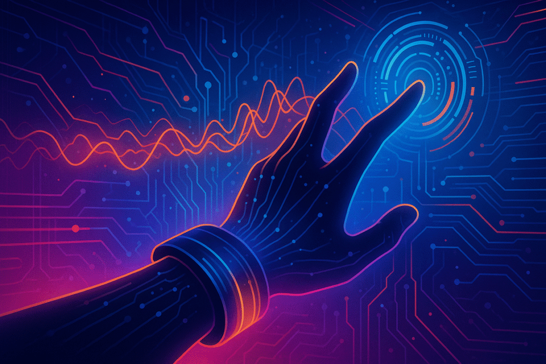 pulseira-meta-sinais-musculares Pulseira da Meta controlando computador com sinais musculares